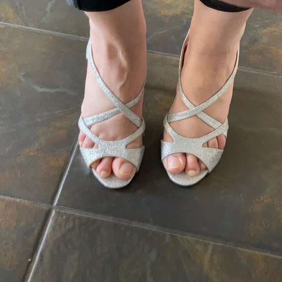 Silver Shimmer Heels - Picture 6 of 6